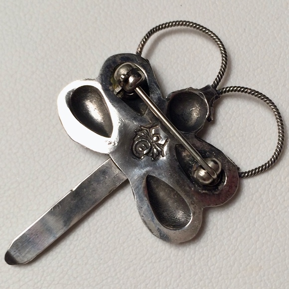 Joe Eby Sterling Dragonfly Pin - Picture 4 of 6